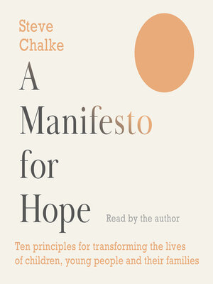 cover image of A Manifesto For Hope